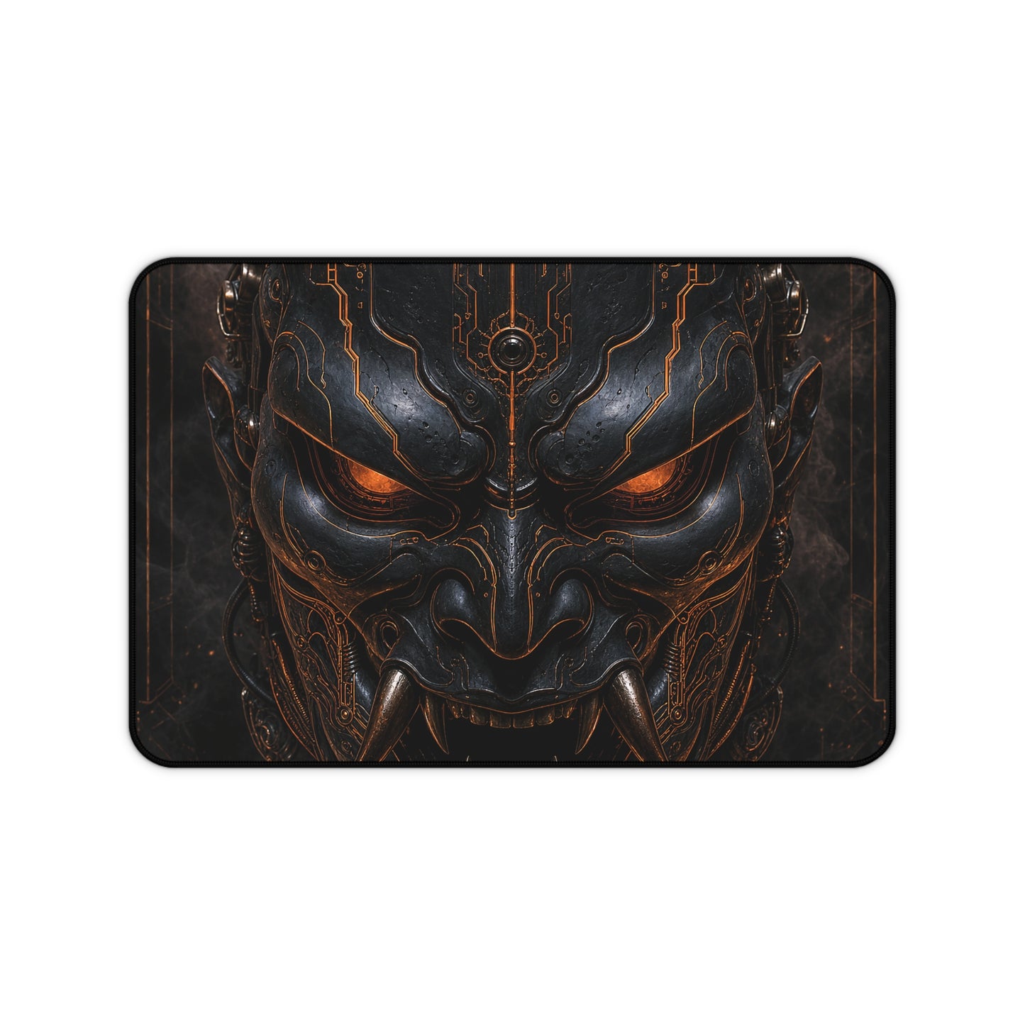 Oni Mask With Circuitry Patterns - Sudoni Brand Gaming Desk Mat