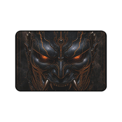 Oni Mask With Circuitry Patterns - Sudoni Brand Gaming Desk Mat