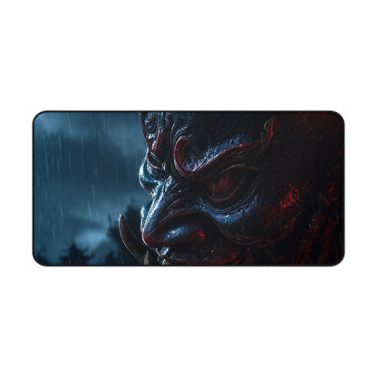 Oni Mask In Rain - Sudoni Brand Gaming Desk Mat