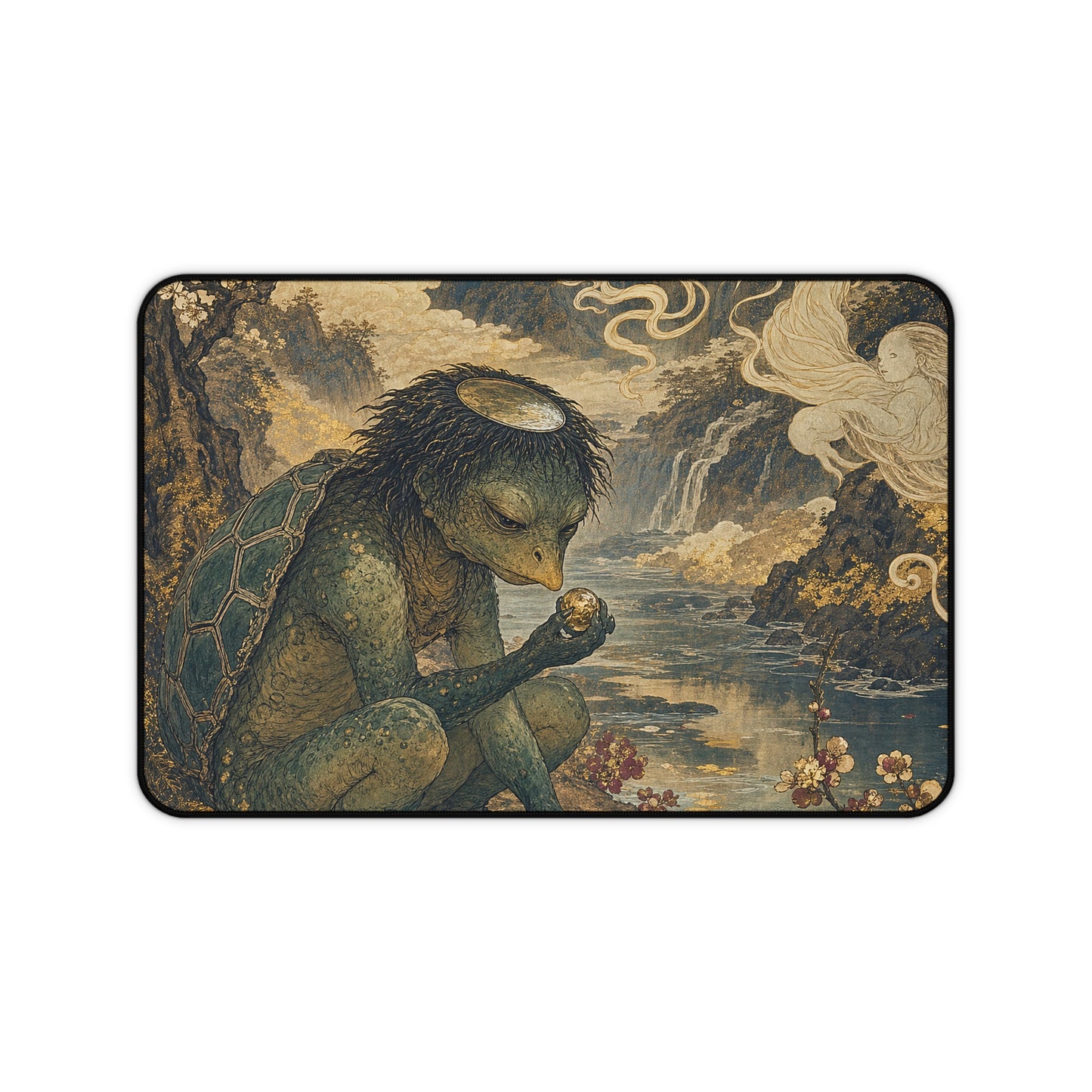 Kappby River - Japanese Mythology Gaming Desk Mat