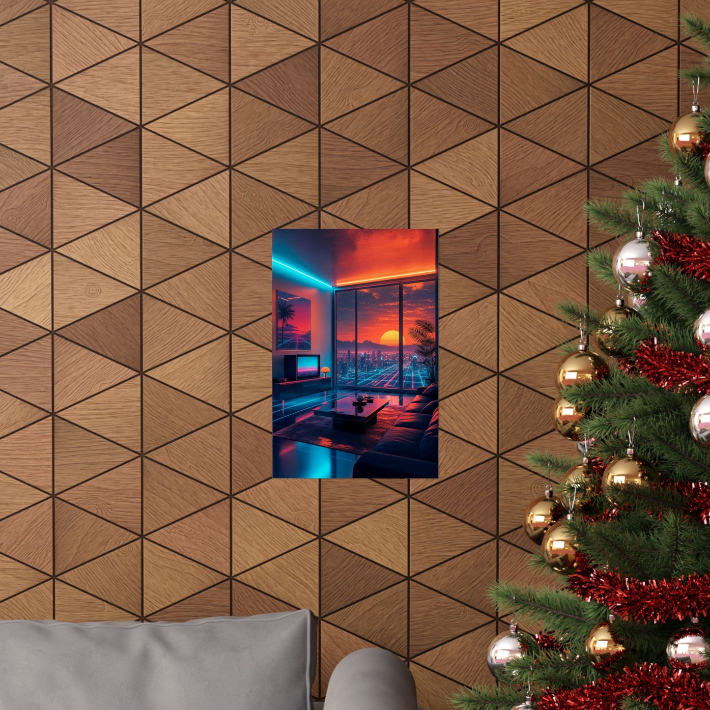 Vaporwave Aesthetic Room - Gaming Culture Art Print (Matte Poster)