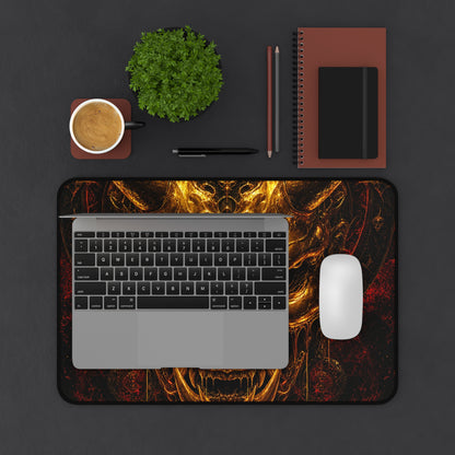 Oni Mask Made Of Molten Gold - Sudoni Brand Gaming Desk Mat