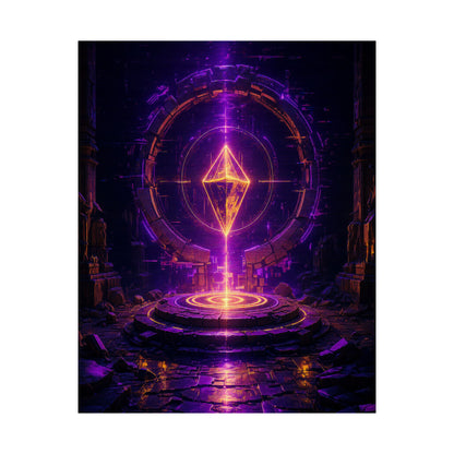 Save Point Glowing In Darkness - Gaming Culture Art Print (Matte Poster)