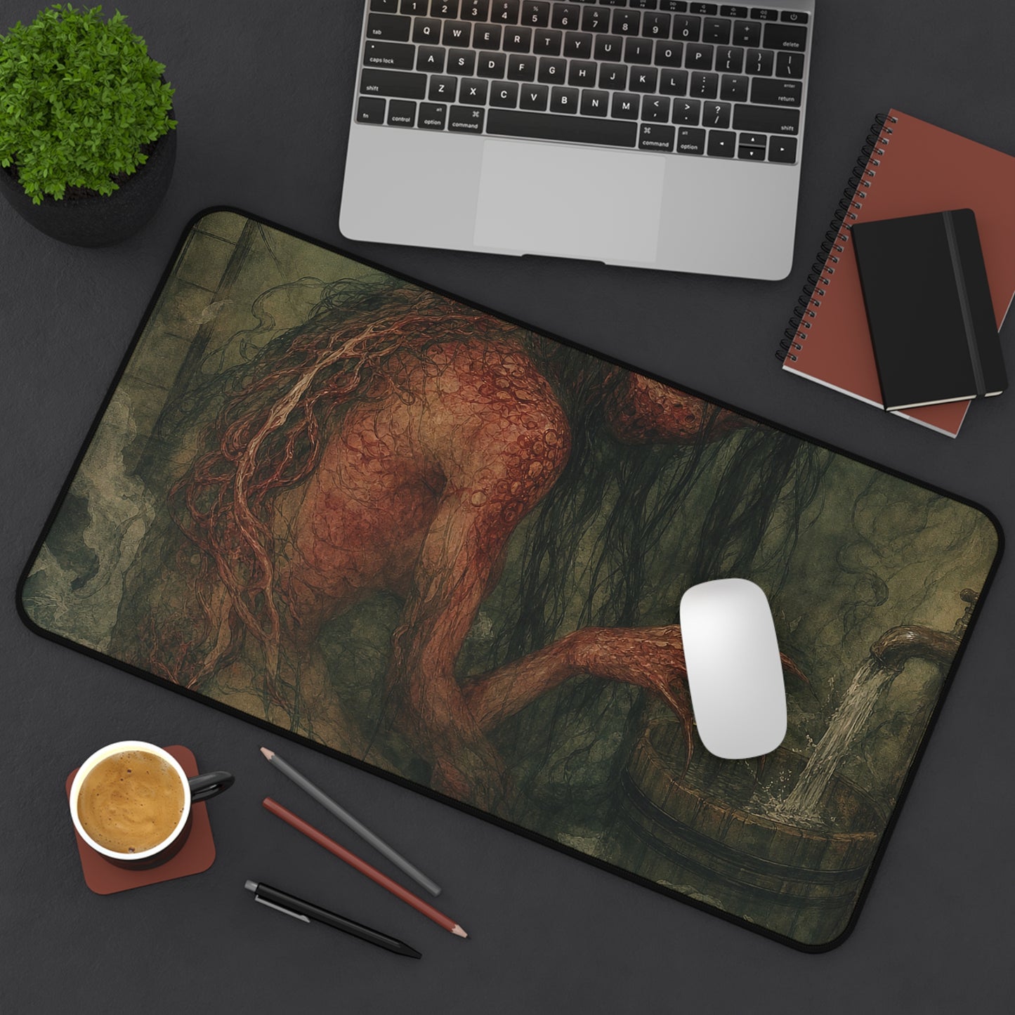 Akaname Bathroom Demon - Japanese Mythology Gaming Desk Mat