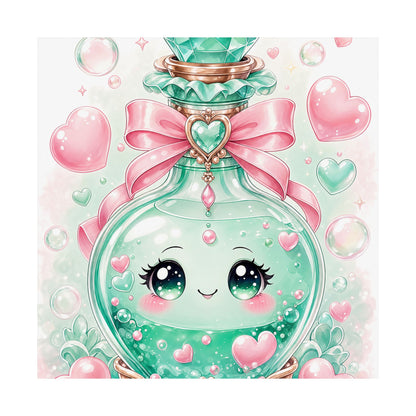 Cute Potion Bottle With Face - Kawaii Gaming Art Print (Matte Poster)