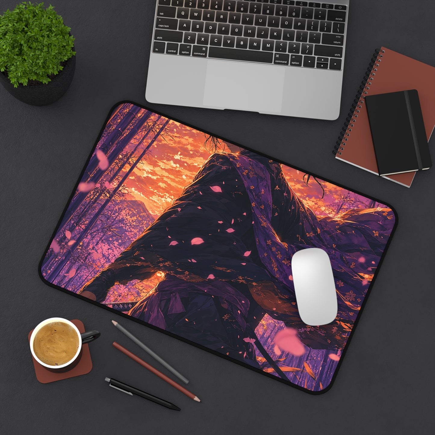 Swordsmin Bamboo Grove - Anime Manga Gaming Desk Mat
