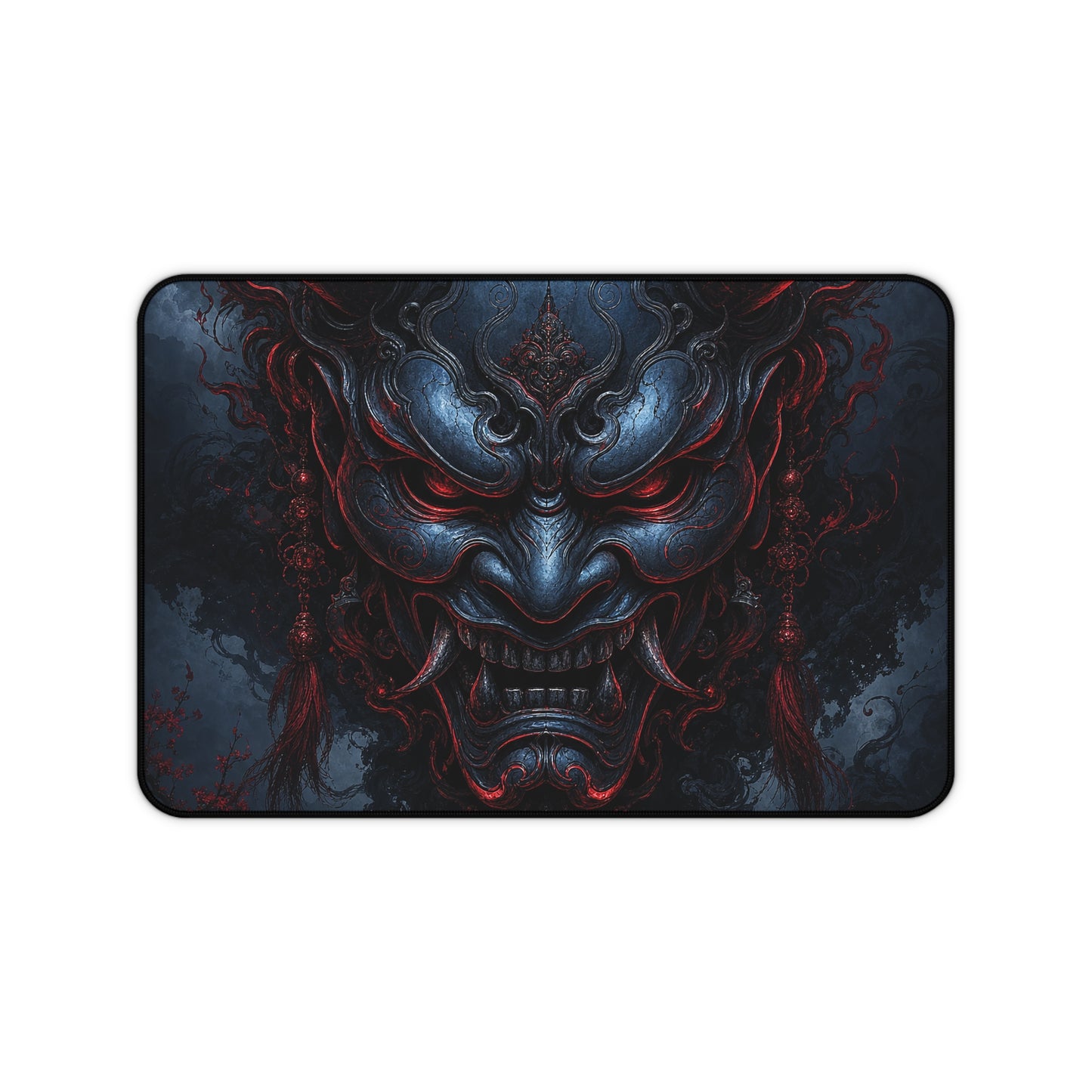 Oni Mask With Black Sun Behind It - Sudoni Brand Gaming Desk Mat