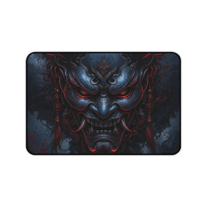 Oni Mask With Black Sun Behind It - Sudoni Brand Gaming Desk Mat