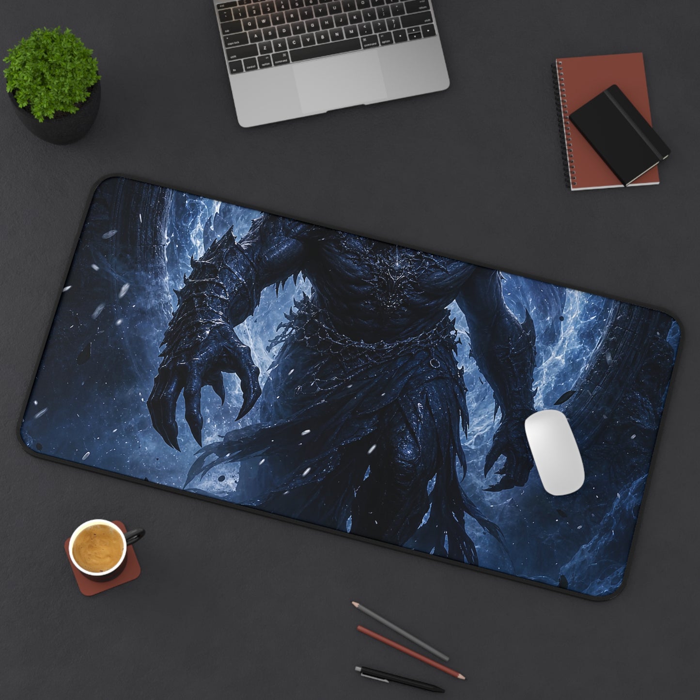 Demon Emerging From Portal - Dark Fantasy Gaming Desk Mat