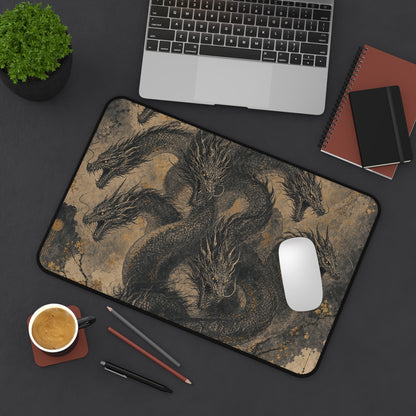 Yamatno Orochi Eight-Headed Serpent - Japanese Mythology Gaming Desk Mat