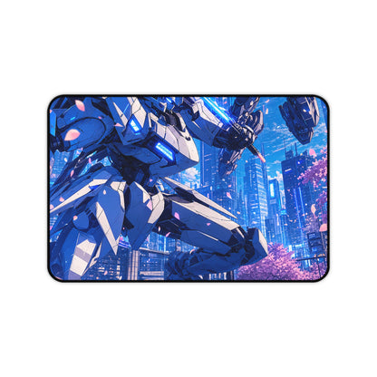 Battle Between Mechs In City - Anime Manga Gaming Desk Mat