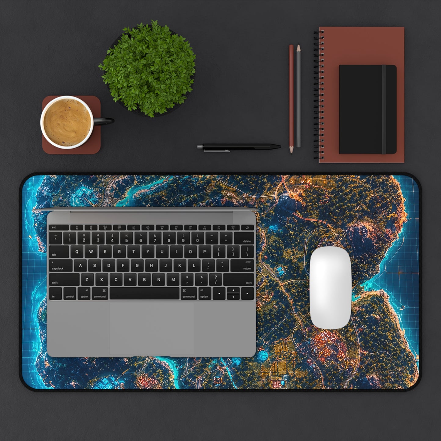 Battle Royale Island From Above - Gaming Culture Gaming Desk Mat