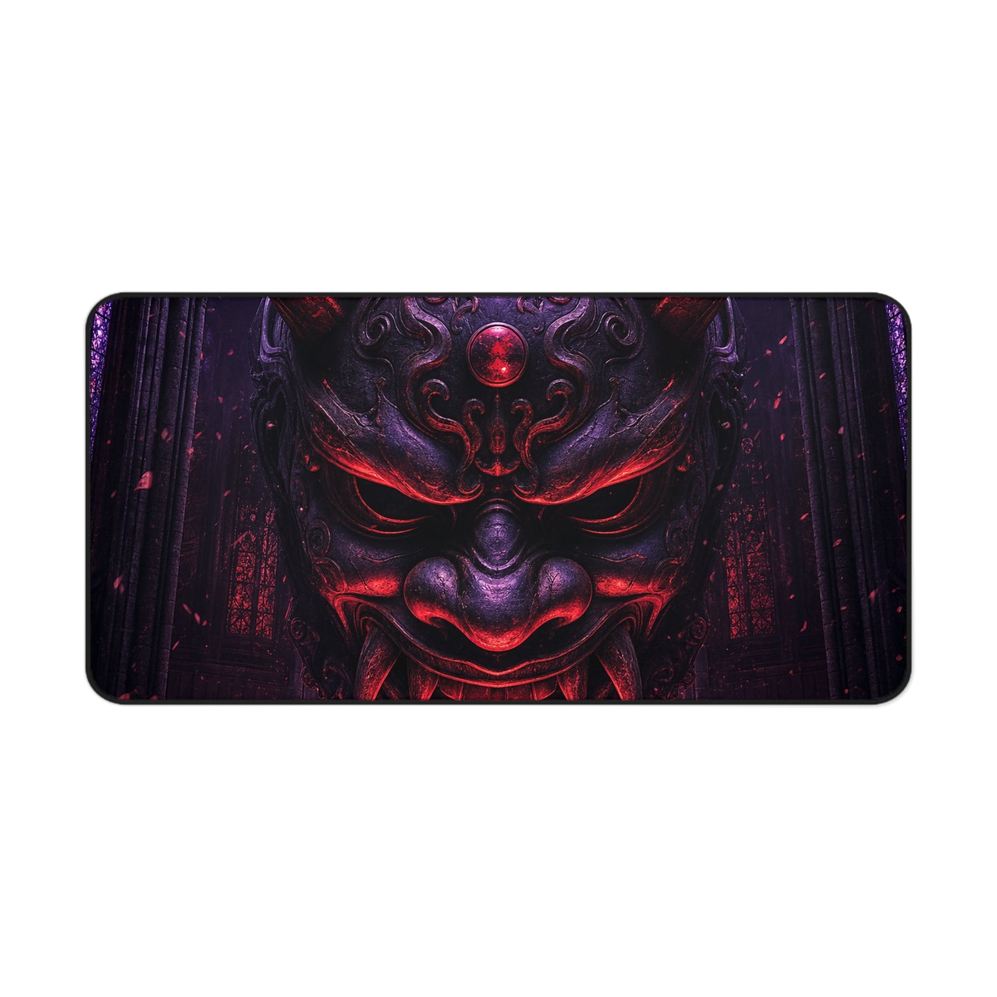 Oni Mask In Cathedral - Sudoni Brand Gaming Desk Mat