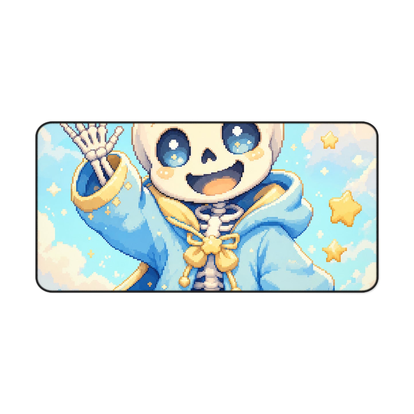 Chibi Skeleton Waving - Kawaii Gaming Gaming Desk Mat
