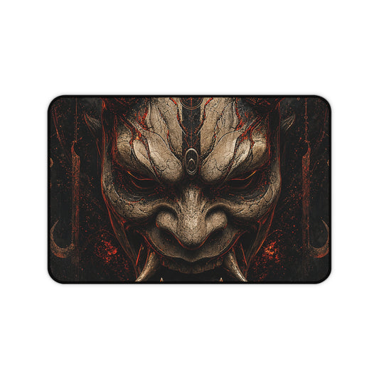 Oni Mask In Digital Void - Sudoni Brand Gaming Desk Mat