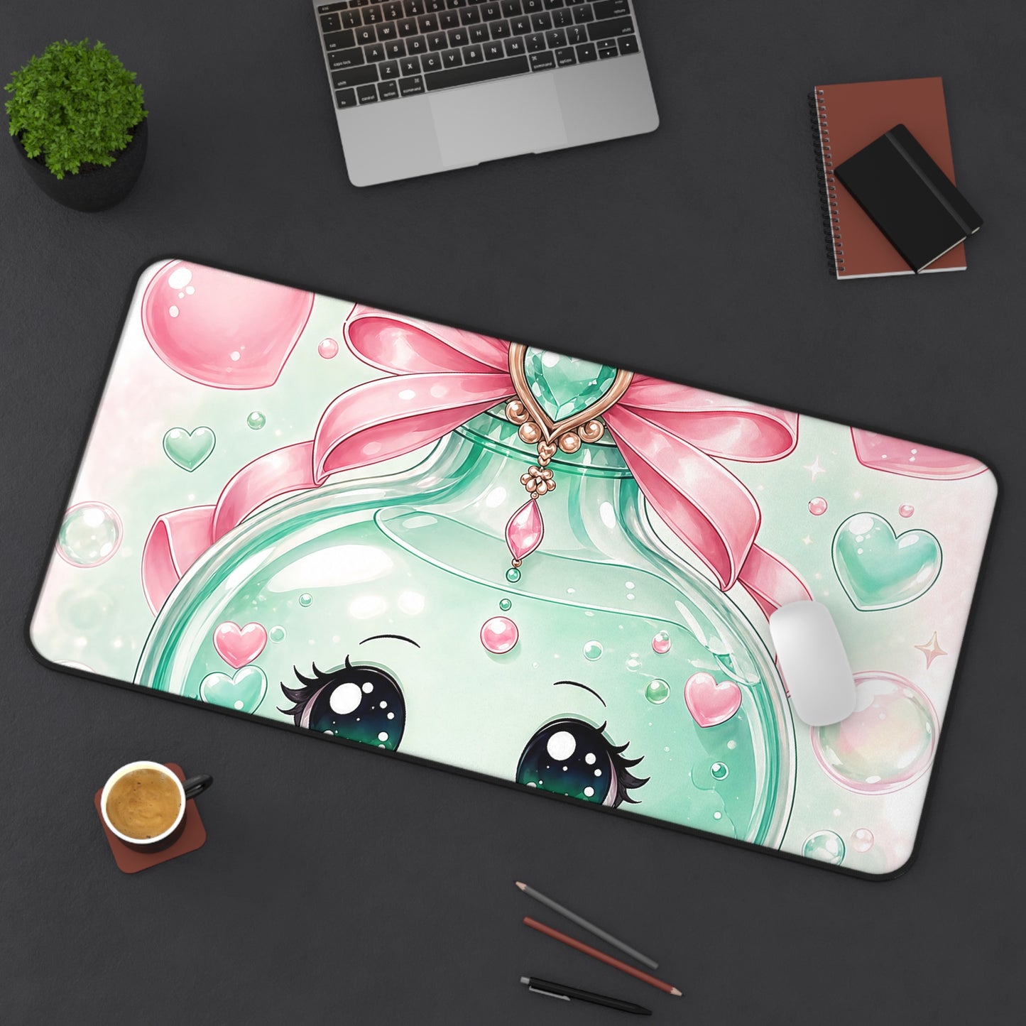 Cute Potion Bottle With Face - Kawaii Gaming Gaming Desk Mat