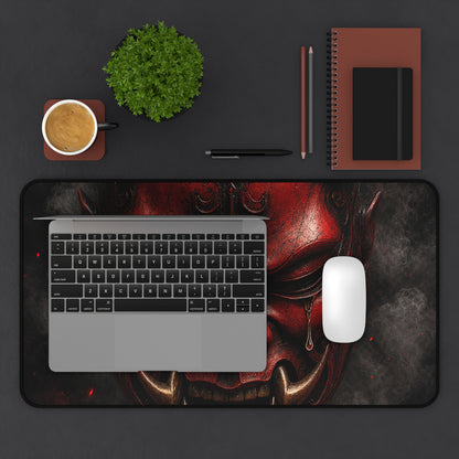 Oni Mask With Single Tear - Sudoni Brand Gaming Desk Mat