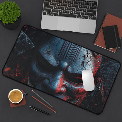 Oni Mask With Barcode - Sudoni Brand Gaming Desk Mat