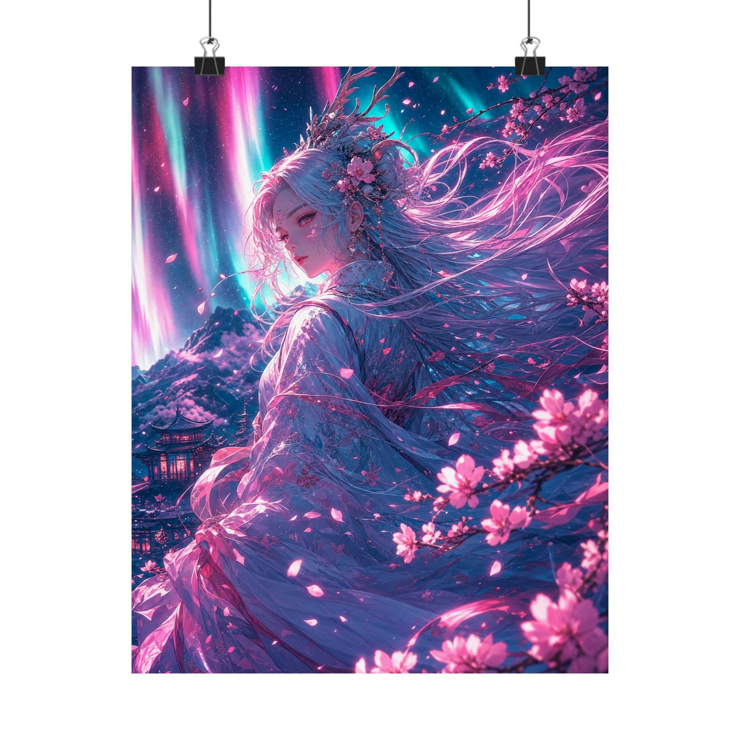 Spirit Of The Northern Lights - Anime Manga Art Print (Matte Poster)