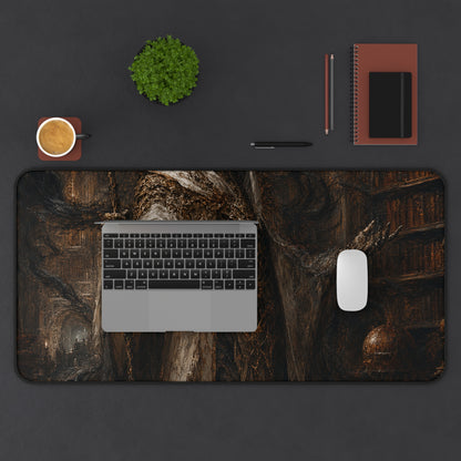 Lich In Underground Library - Dark Fantasy Gaming Desk Mat