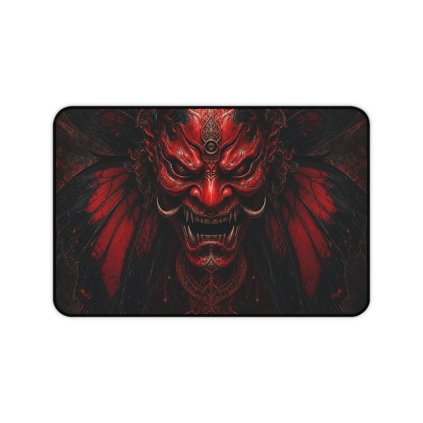 Oni Mask With Butterfly Wings - Sudoni Brand Gaming Desk Mat