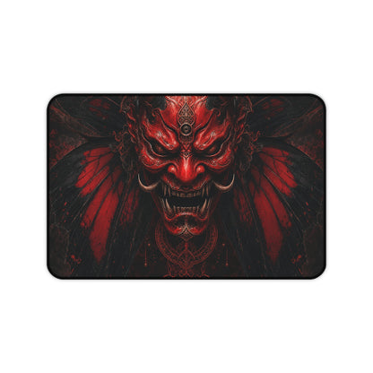 Oni Mask With Butterfly Wings - Sudoni Brand Gaming Desk Mat