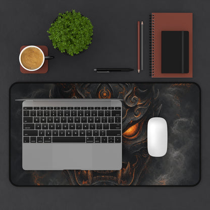 Oni Mask With Crescent Moon - Sudoni Brand Gaming Desk Mat