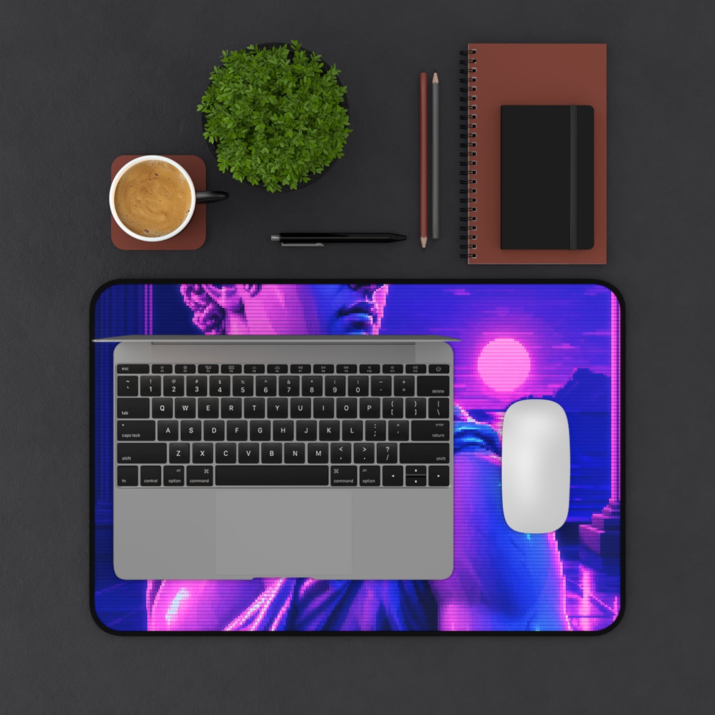 Vaporwave Greek Statue - Gaming Culture Gaming Desk Mat