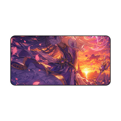 Magical Girl Casting Spells - Anime Manga Gaming Desk Mat
