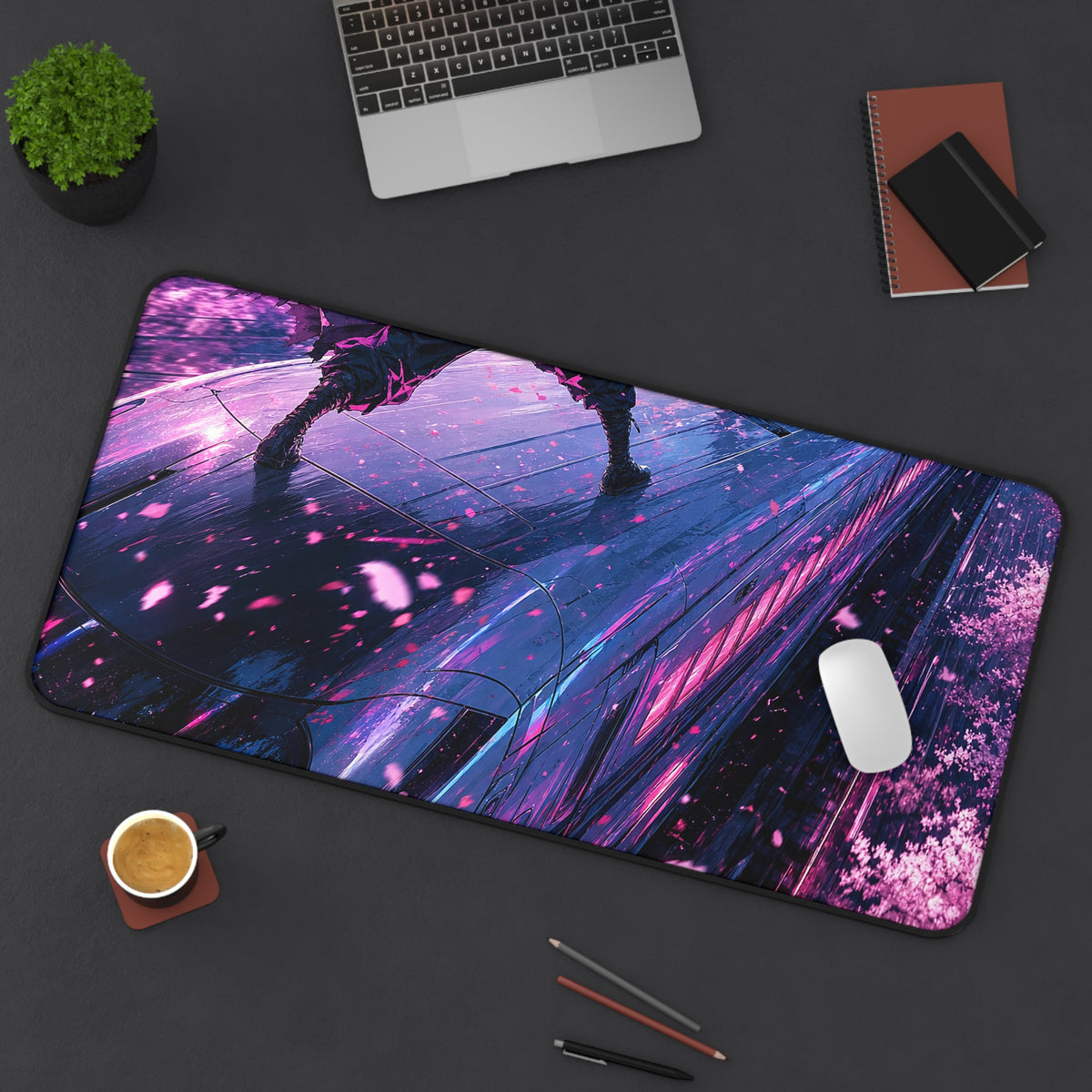 Battle Atop Moving Bullet Train - Anime Manga Gaming Desk Mat