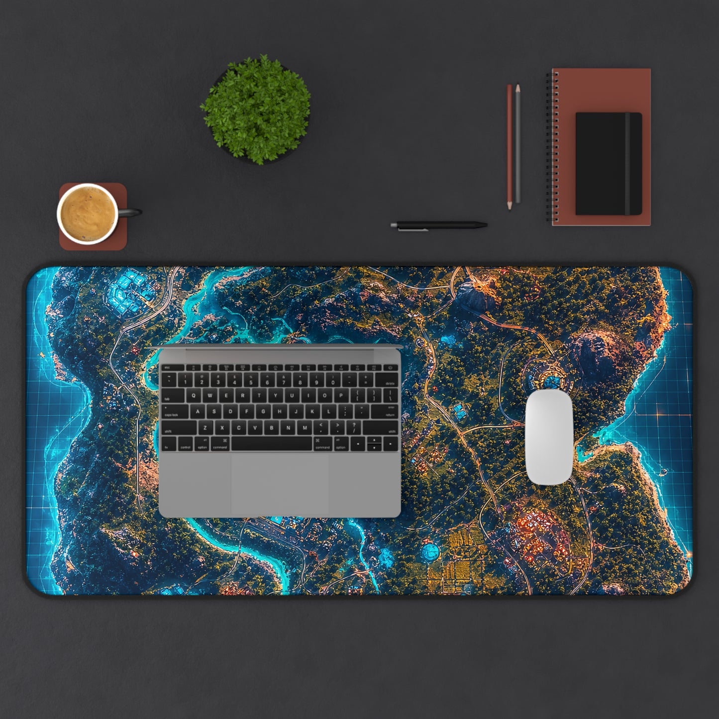 Battle Royale Island From Above - Gaming Culture Gaming Desk Mat