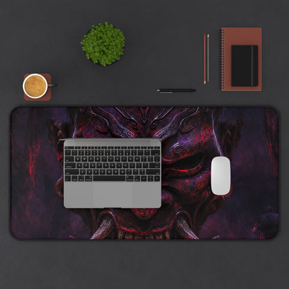 Oni Mask With Dark Forest Behind - Sudoni Brand Gaming Desk Mat