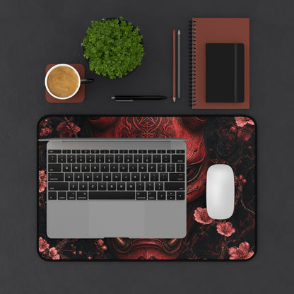 Oni Mask With Cherry Blossoms - Sudoni Brand Gaming Desk Mat