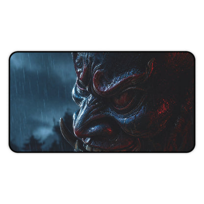 Oni Mask In Rain - Sudoni Brand Gaming Desk Mat