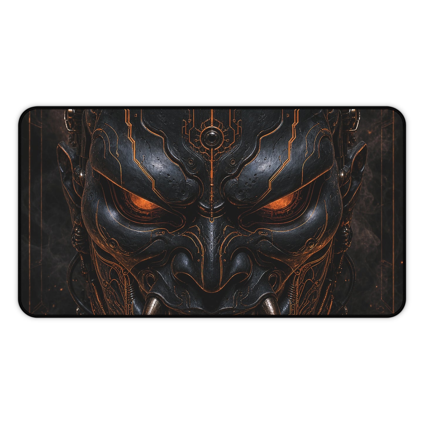 Oni Mask With Circuitry Patterns - Sudoni Brand Gaming Desk Mat