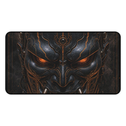 Oni Mask With Circuitry Patterns - Sudoni Brand Gaming Desk Mat