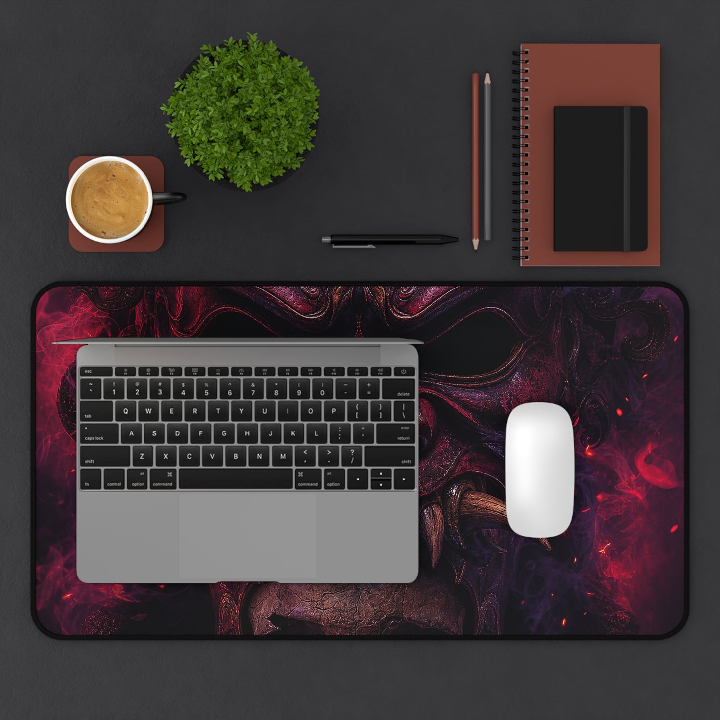 Oni Mask With Skull Beneath - Sudoni Brand Gaming Desk Mat