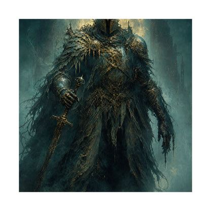 Corrupted Paladin In Decayed Armor - Dark Fantasy Art Print (Matte Poster)
