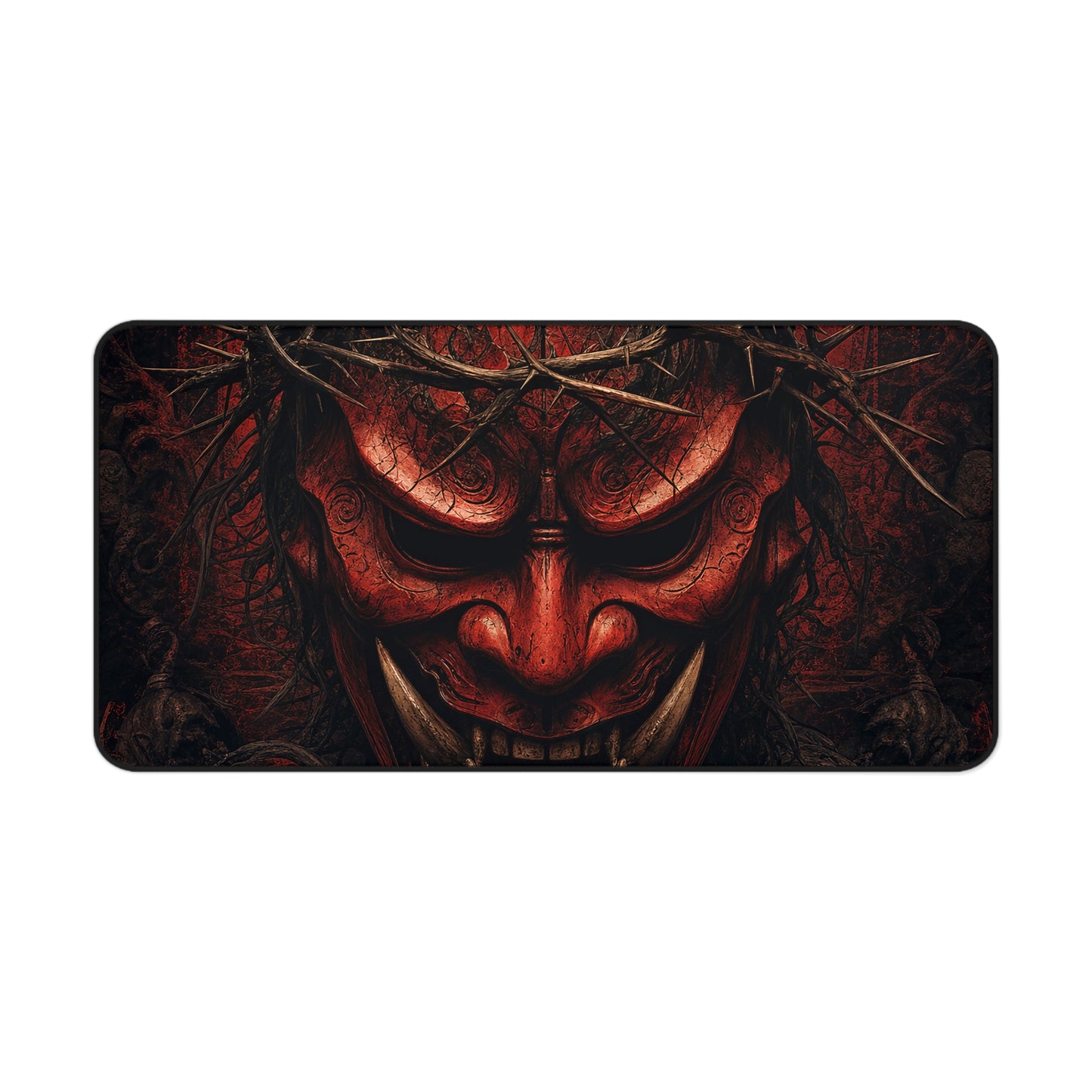 Oni Mask With Crown Of Thorns - Sudoni Brand Gaming Desk Mat