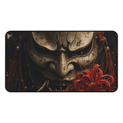 Oni Mask With Red Spider Lily - Sudoni Brand Gaming Desk Mat