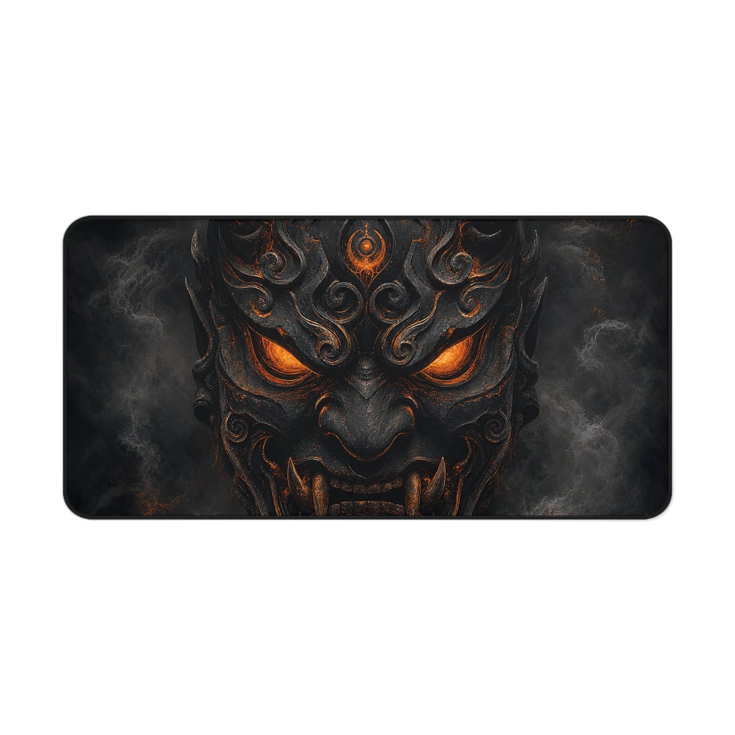 Oni Mask With Crescent Moon - Sudoni Brand Gaming Desk Mat