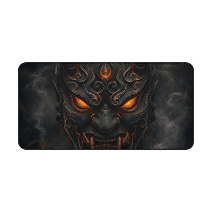 Oni Mask With Crescent Moon - Sudoni Brand Gaming Desk Mat