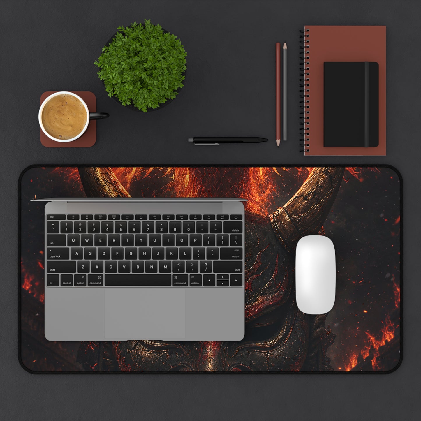 Oni Mask With Phoenix - Sudoni Brand Gaming Desk Mat