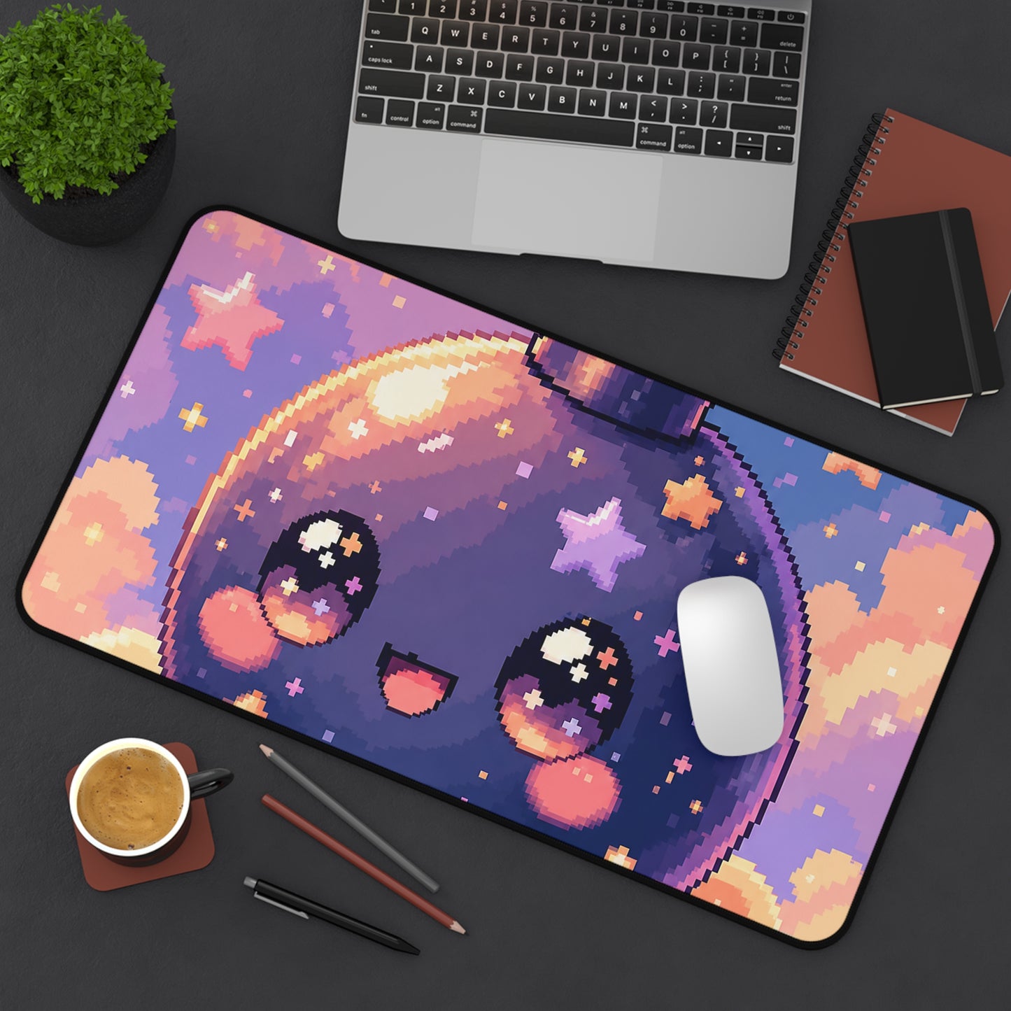 Cute Bomb Character With Fuse - Kawaii Gaming Gaming Desk Mat