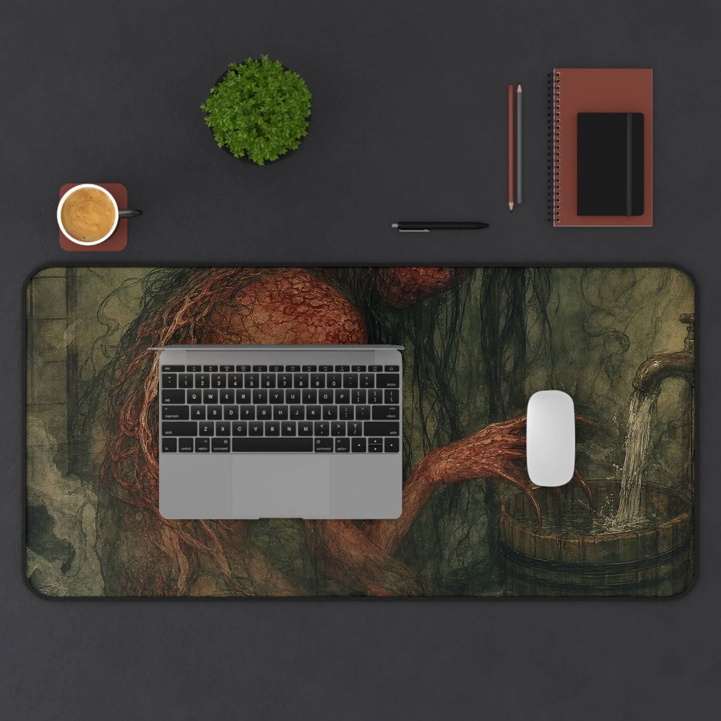 Akaname Bathroom Demon - Japanese Mythology Gaming Desk Mat