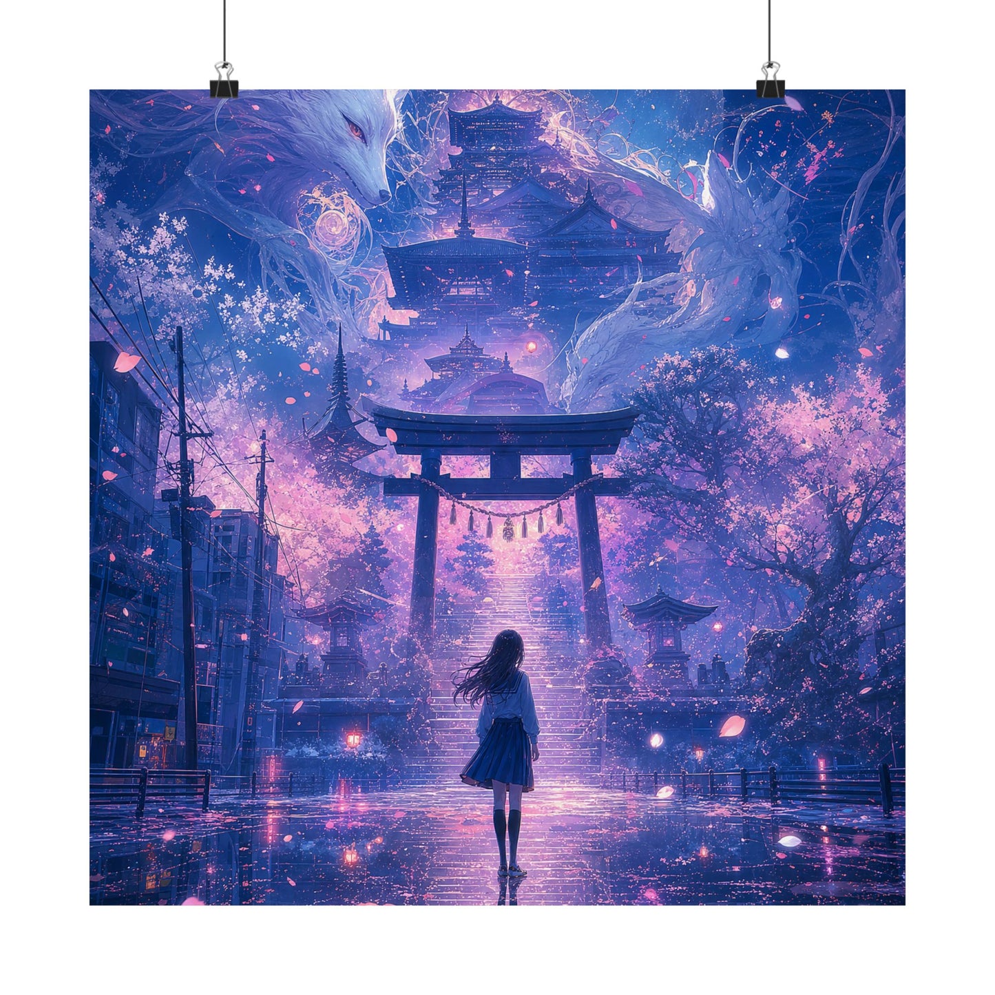 Spirit World Overlapping With Reality - Anime Manga Art Print (Matte Poster)