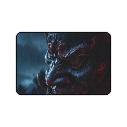Oni Mask In Rain - Sudoni Brand Gaming Desk Mat