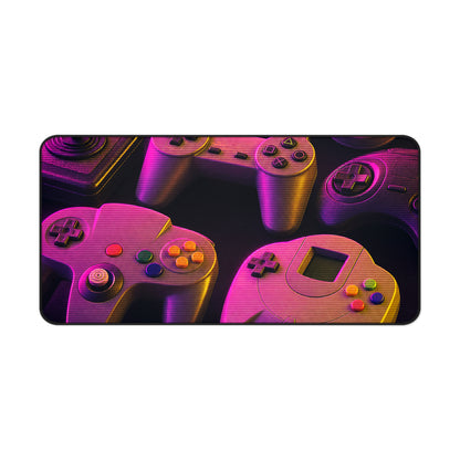 Collection Of Retro Controllers - Gaming Culture Gaming Desk Mat