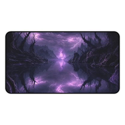 Cursed Mirror Lake - Dark Fantasy Gaming Desk Mat