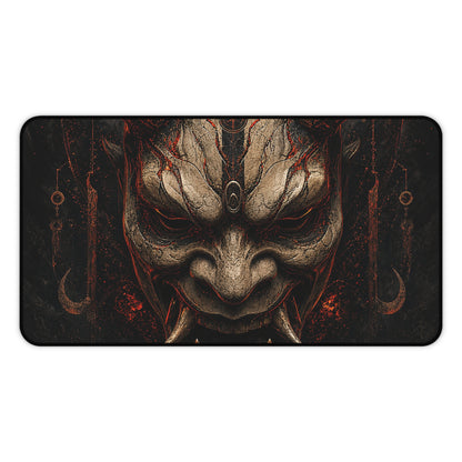 Oni Mask In Digital Void - Sudoni Brand Gaming Desk Mat